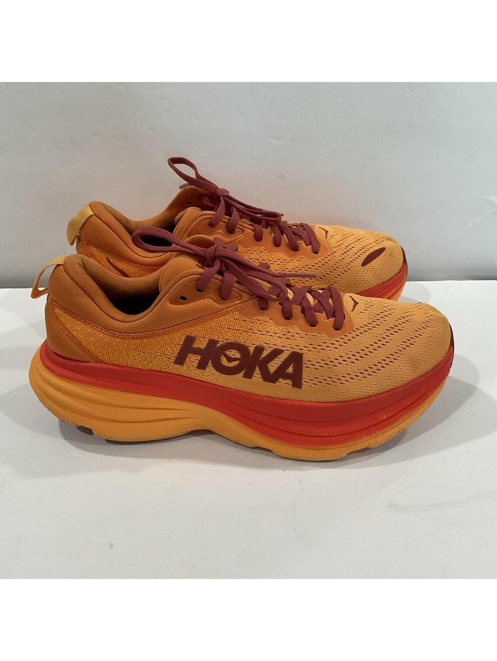 Hoka WBondi 8 Running Shoes Orange Amber Haze/Sherbet 1127952 AHSH Size 10.5 D